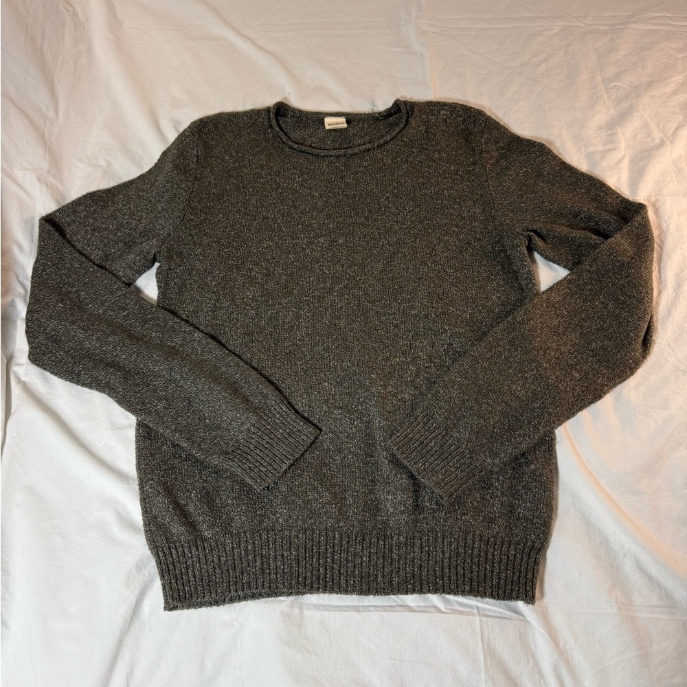 Hollister Men's Rolled Crewneck Sweater in Brown Heather Size Medium